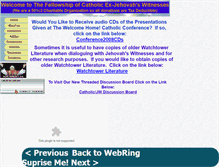 Tablet Screenshot of catholicxjw.com